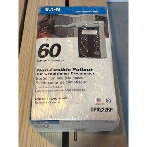 Eaton 60 Amp Non-Fusible Pullout Air Conditioner Disconnect DPU222RP Outdoor/240
